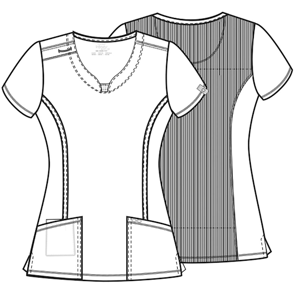 2624A Infinity Round Neck Top 2 Pkt Top