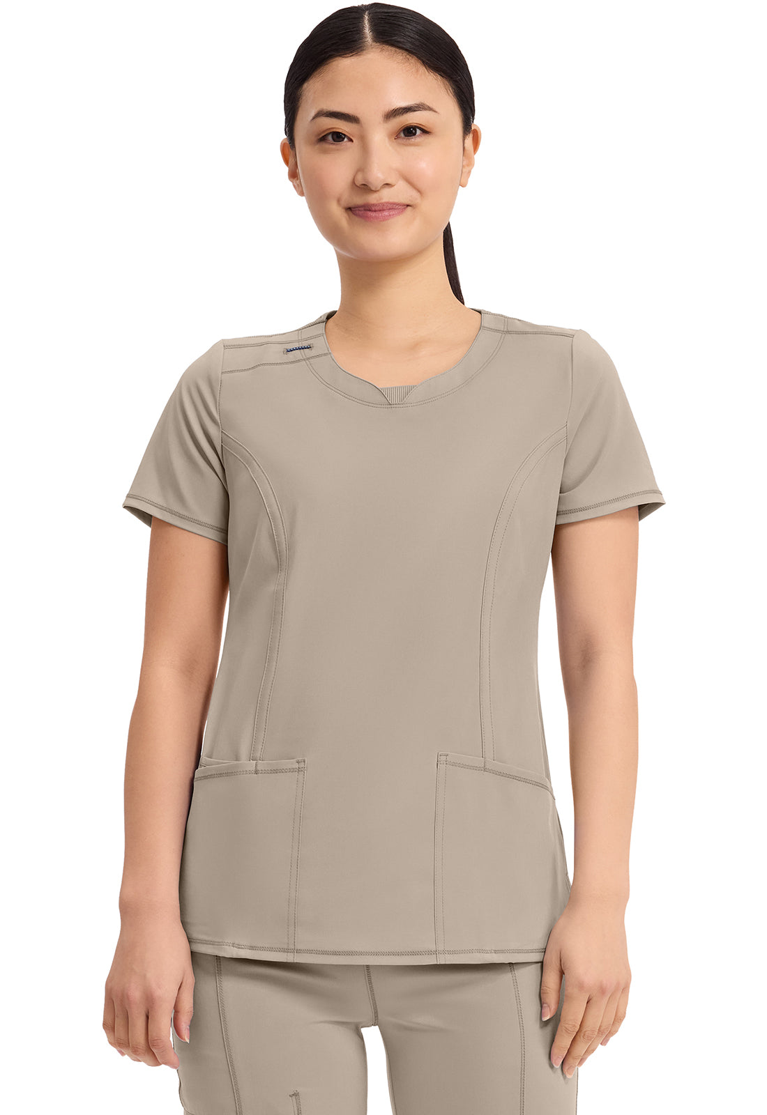 2624A Infinity Round Neck Top 2 Pkt Top