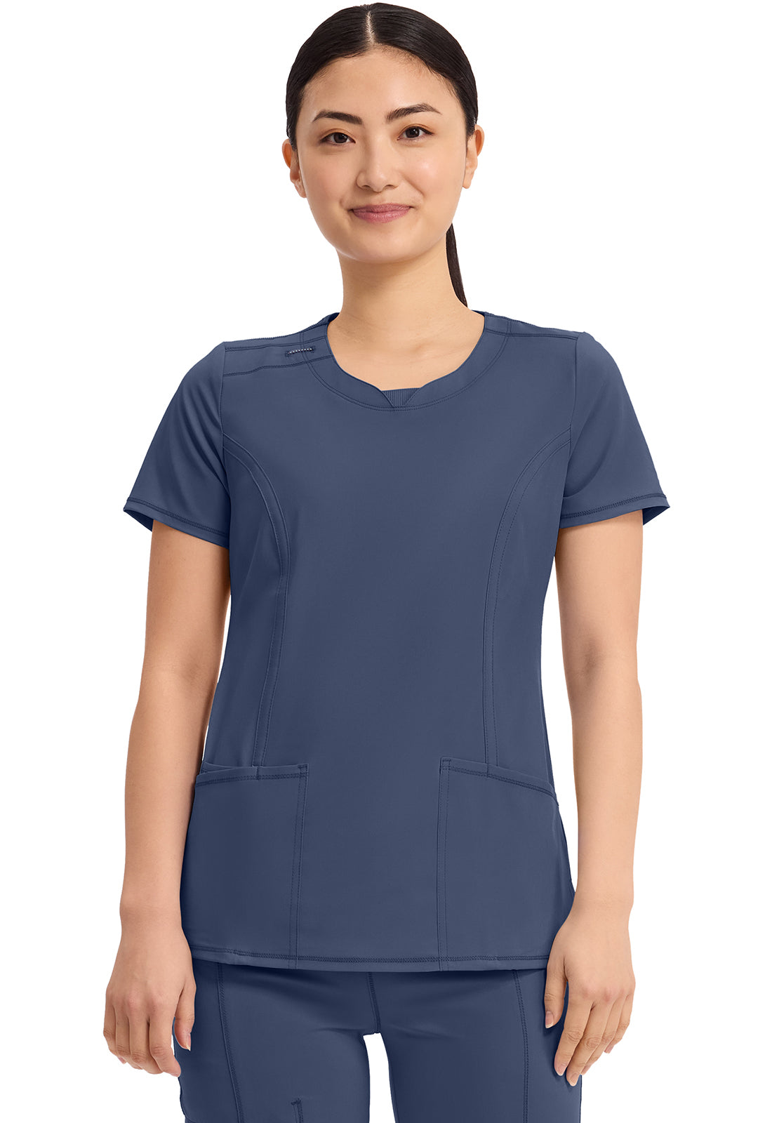 2624A Infinity Round Neck Top 2 Pkt Top