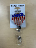 Sassy Badge - FLAG HEART