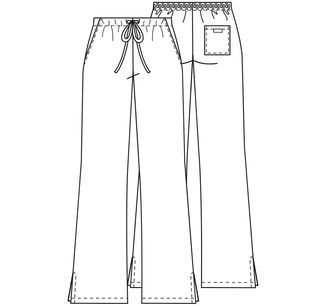 4101 Cherokee Natural Rise Flare Leg Drawstring Pant Womens