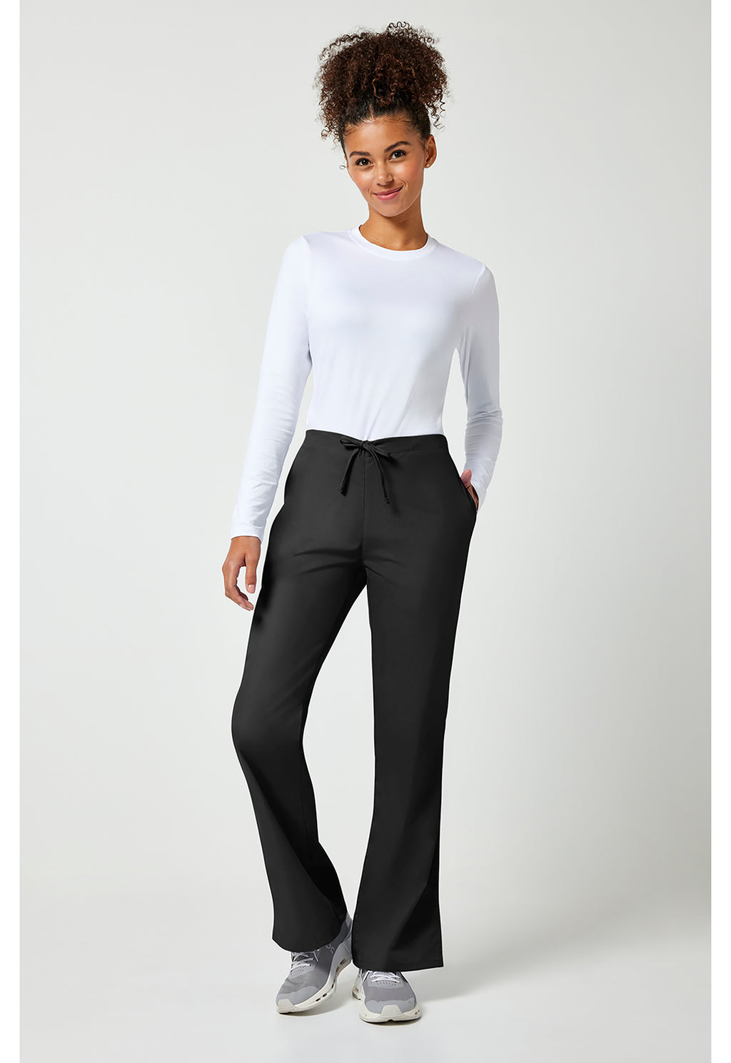 4101 Cherokee Natural Rise Flare Leg Drawstring Pant Womens