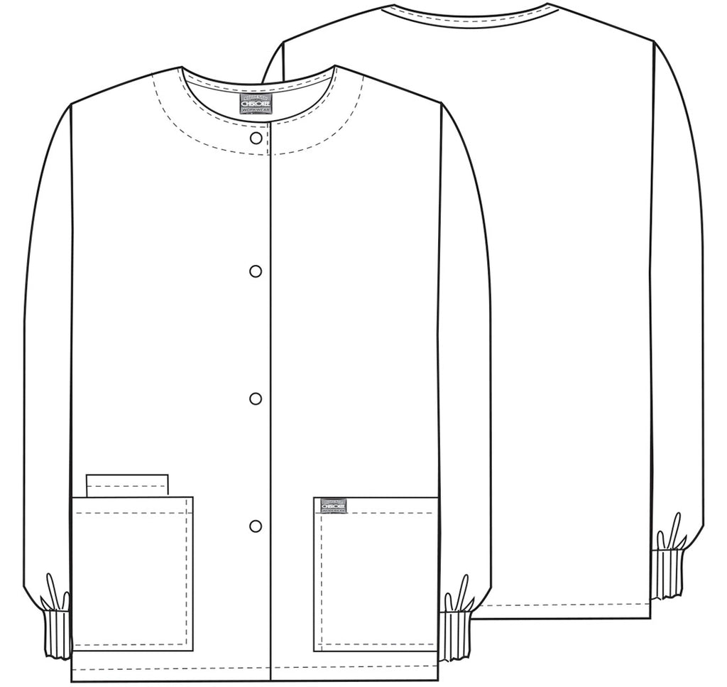 4350 Cherokee Snap Front Warm-Up Jacket Womens