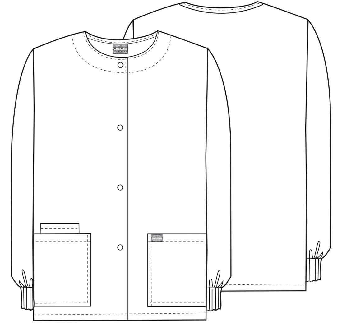 4350 Cherokee Snap Front Warm-Up Jacket Womens