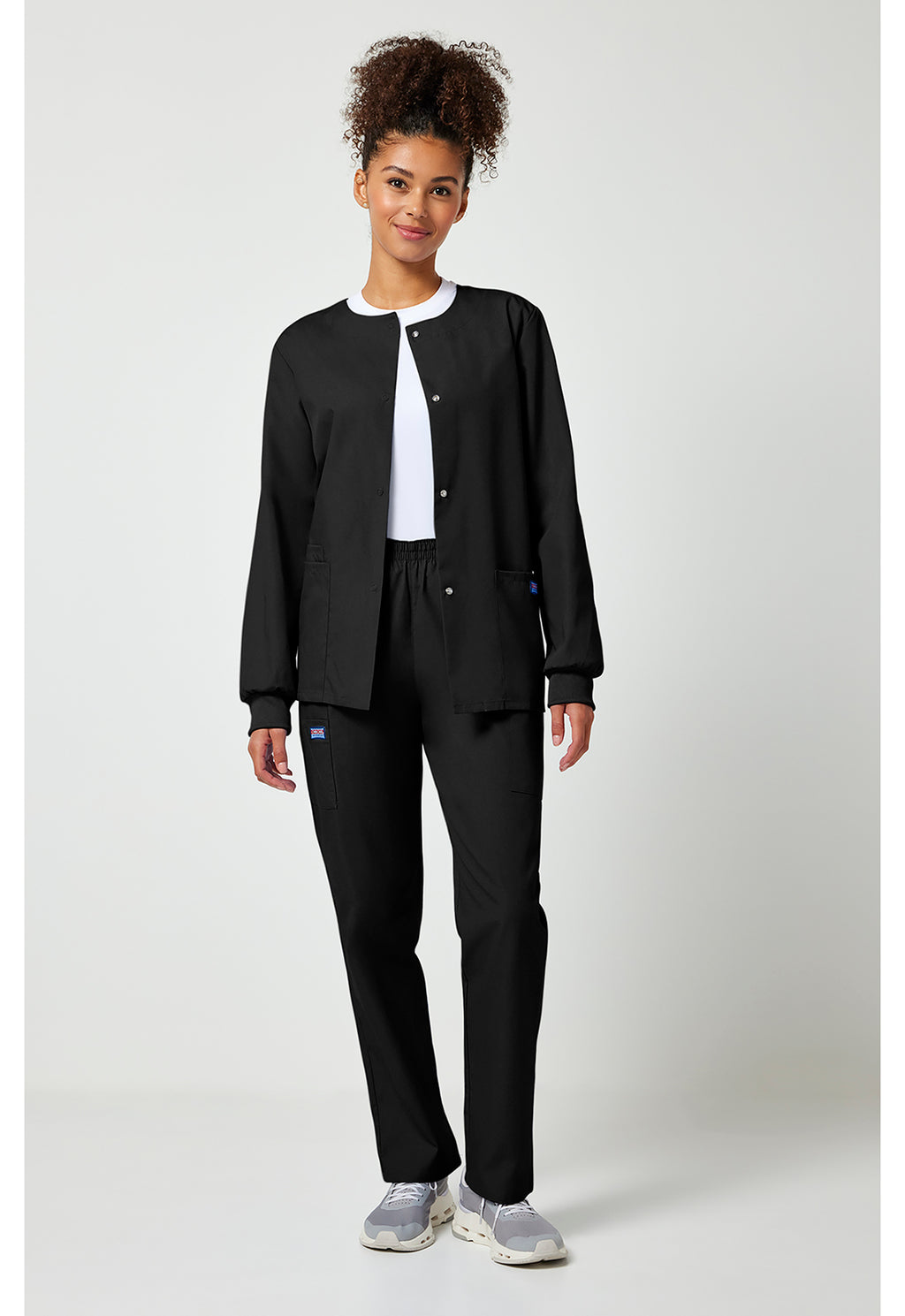 4350 Cherokee Snap Front Warm-Up Jacket Womens