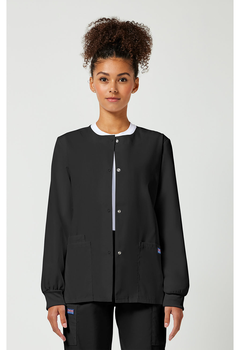 4350 Cherokee Snap Front Warm-Up Jacket Womens