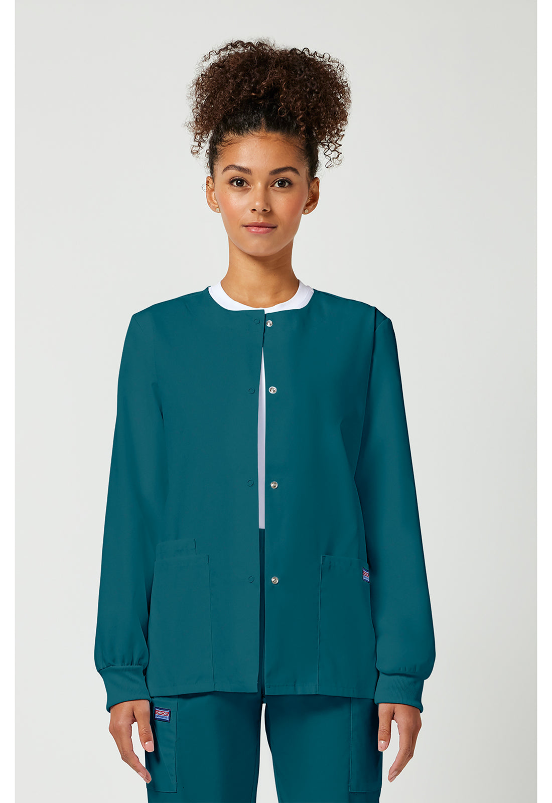 4350 Cherokee Snap Front Warm-Up Jacket Womens