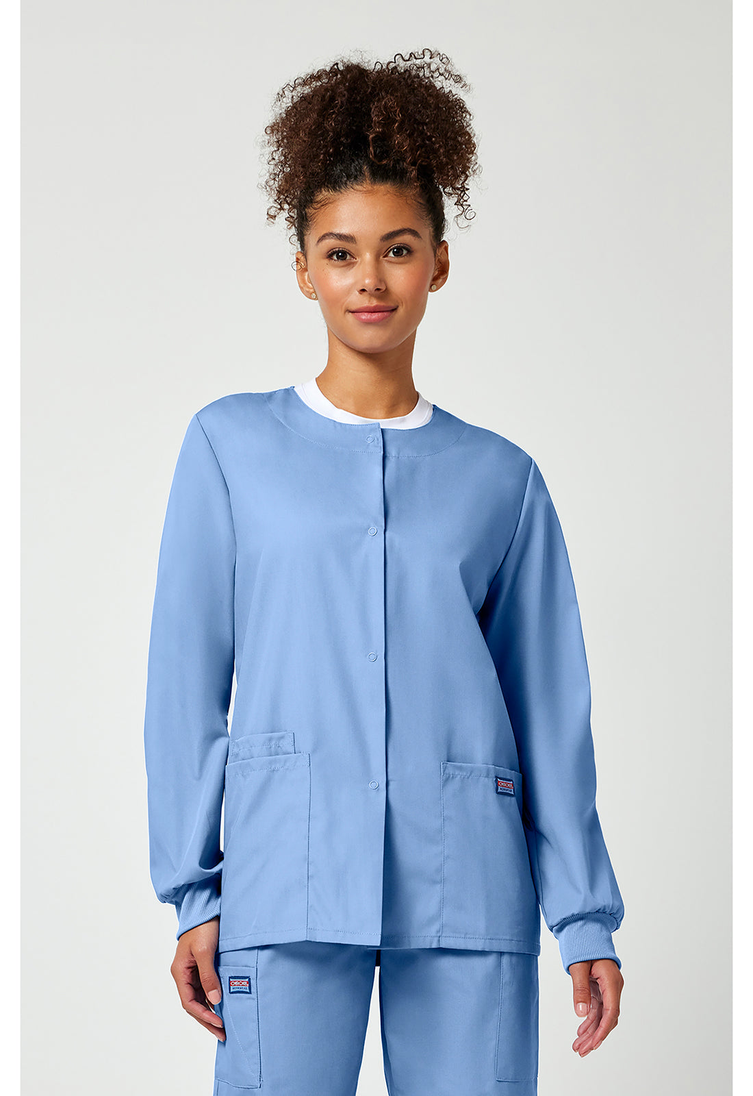 4350 Cherokee Snap Front Warm-Up Jacket Womens