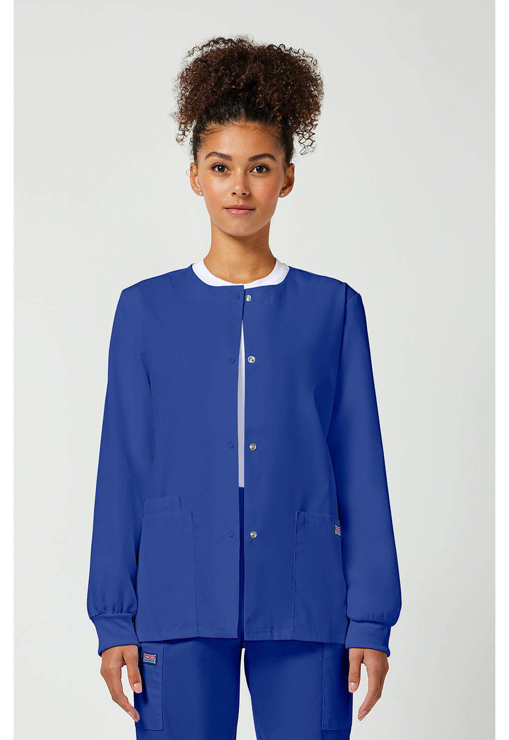 4350 Cherokee Snap Front Warm-Up Jacket Womens