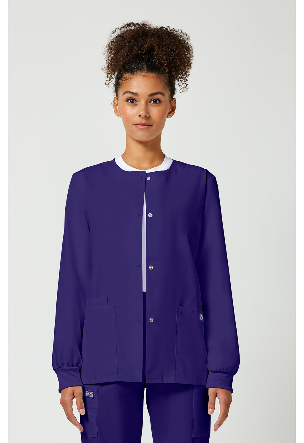 4350 Cherokee Snap Front Warm-Up Jacket Womens