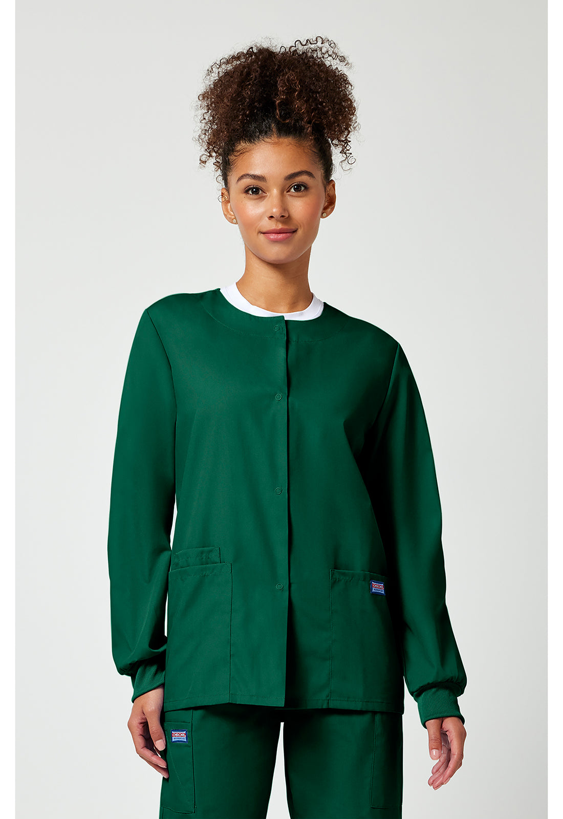 4350 Cherokee Snap Front Warm-Up Jacket Womens