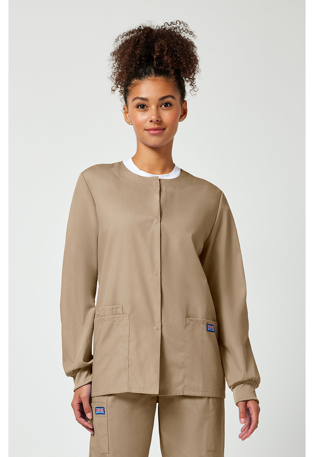 4350 Cherokee Snap Front Warm-Up Jacket Womens