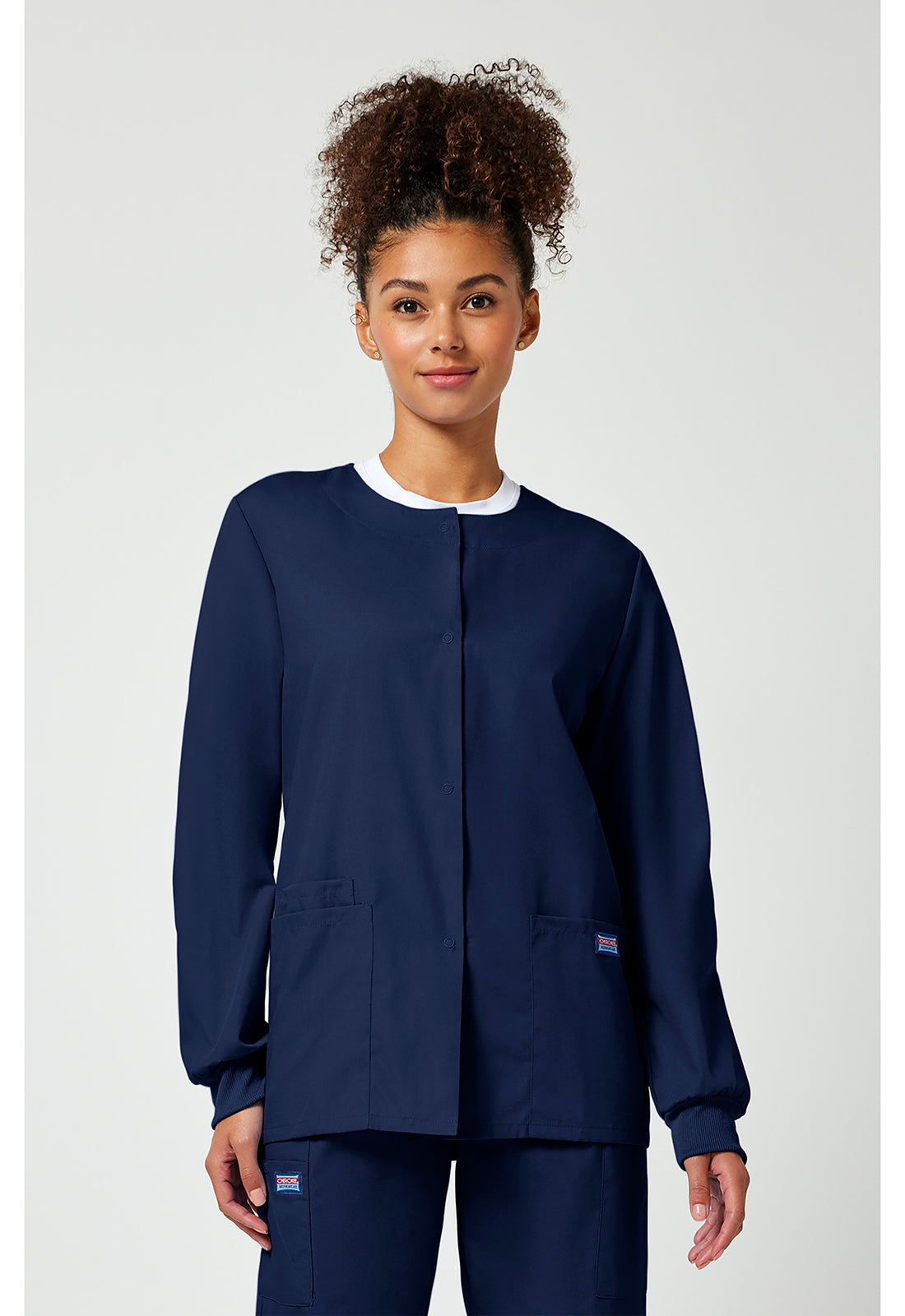 4350 Cherokee Snap Front Warm-Up Jacket Womens