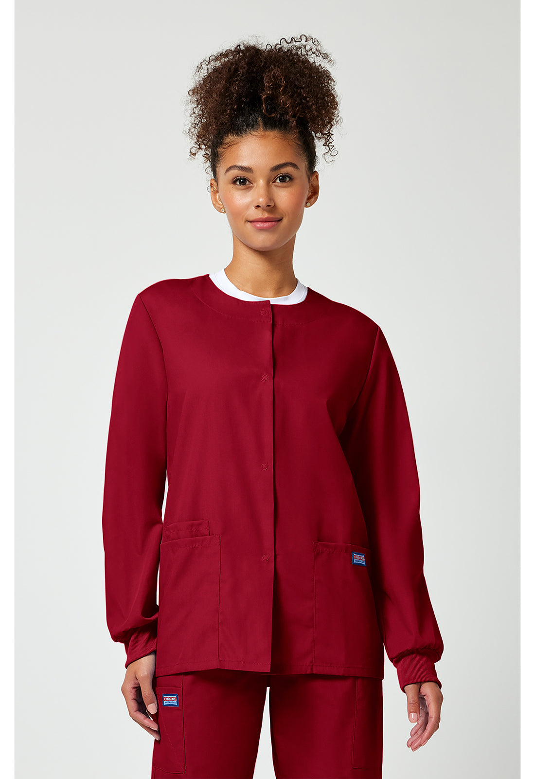 4350 Cherokee Snap Front Warm-Up Jacket Womens