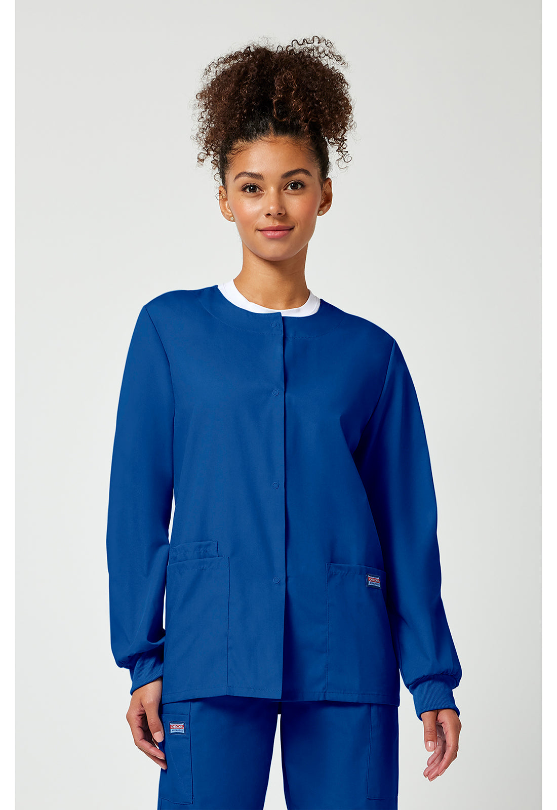 4350 Cherokee Snap Front Warm-Up Jacket Womens