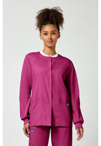 4350 Cherokee Snap Front Warm-Up Jacket Womens