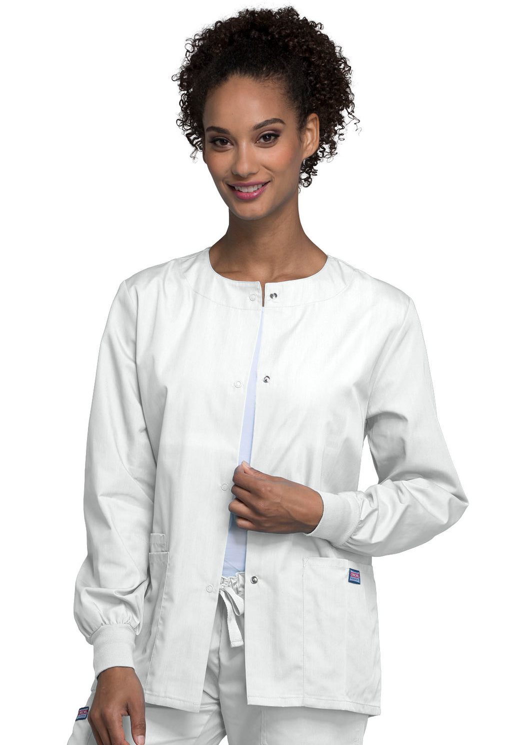 4350 Cherokee Snap Front Warm-Up Jacket Womens
