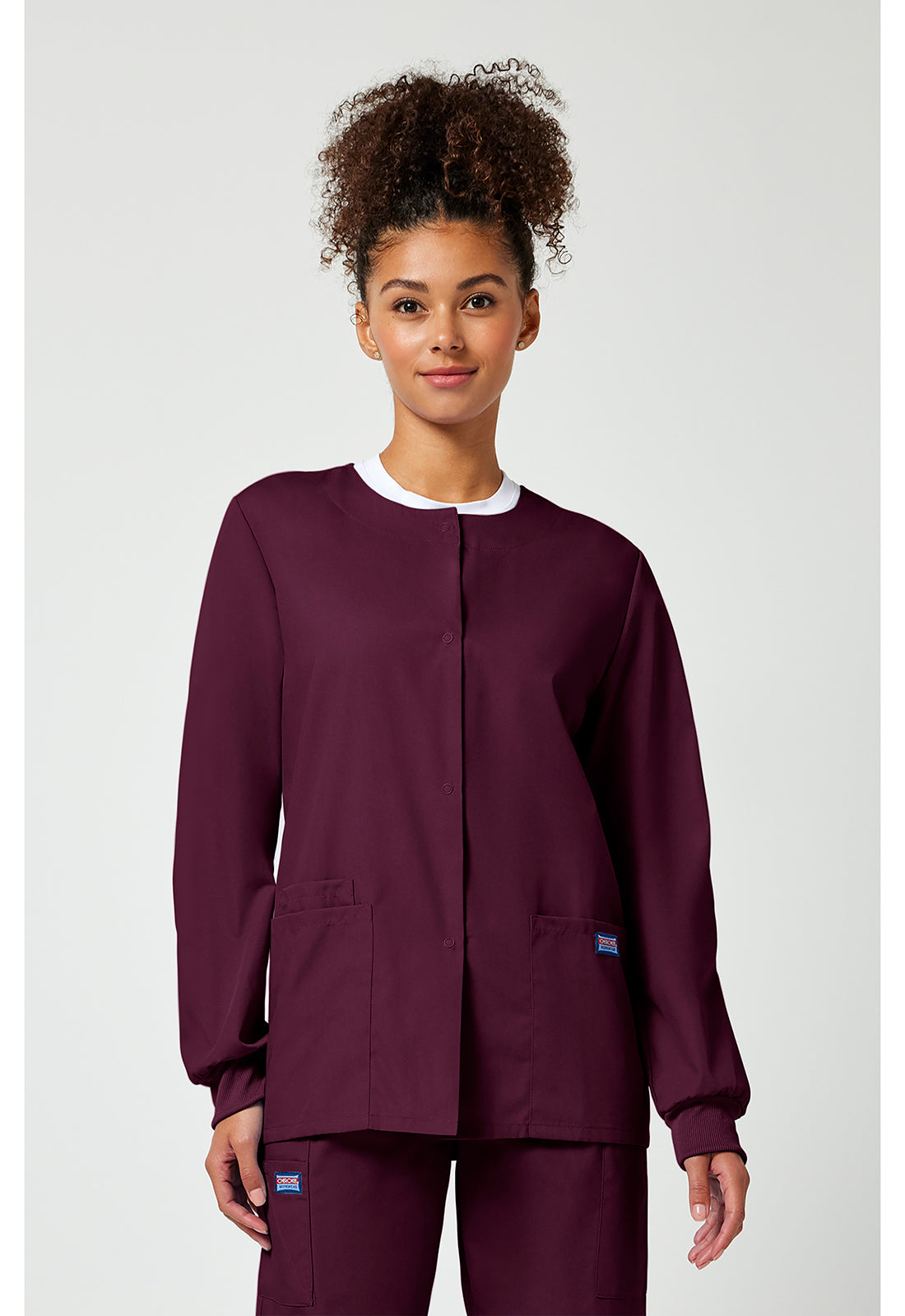 4350 Cherokee Snap Front Warm-Up Jacket Womens