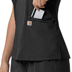 C13210 Carhartt Force Cross-Flex Women's Flex Panel V-Neck Scrub Top