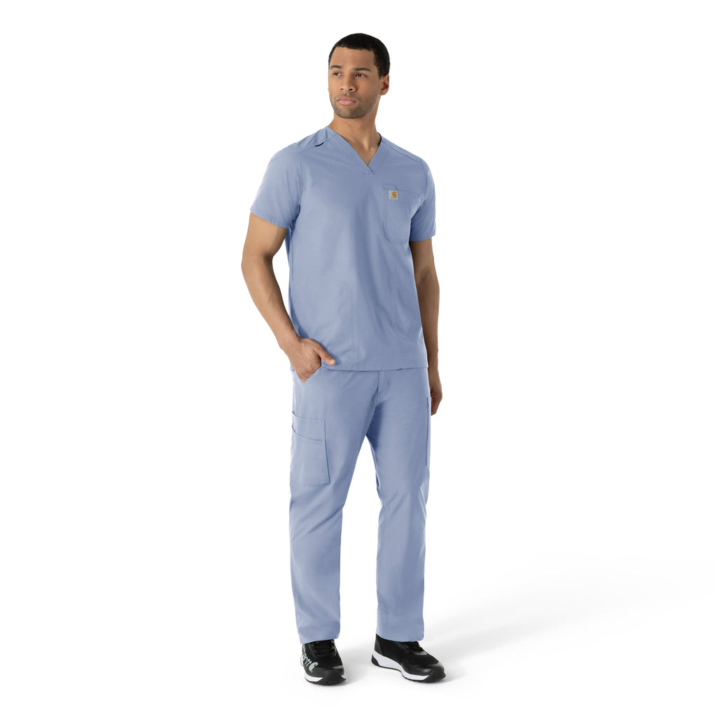 C16113 Carhartt Force Essentials Men's V-Neck Shirttail Scrub Top