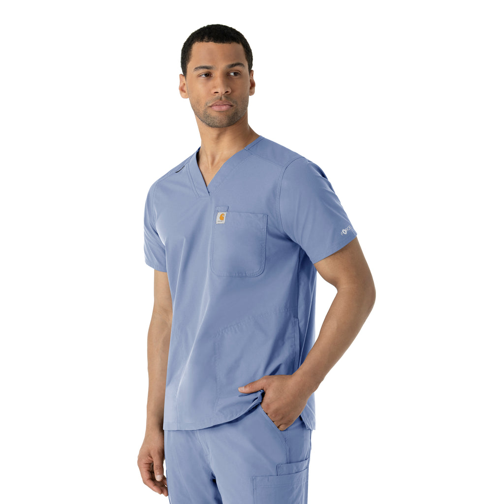 C16113 Carhartt Force Essentials Men's V-Neck Shirttail Scrub Top