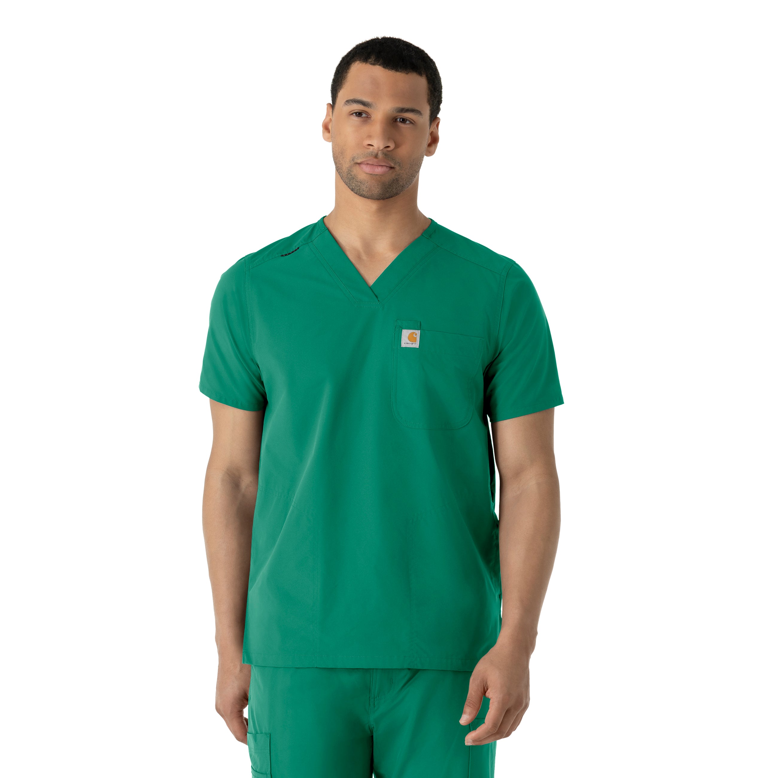 C16113 Carhartt Force Essentials Men's V-Neck Shirttail Scrub Top