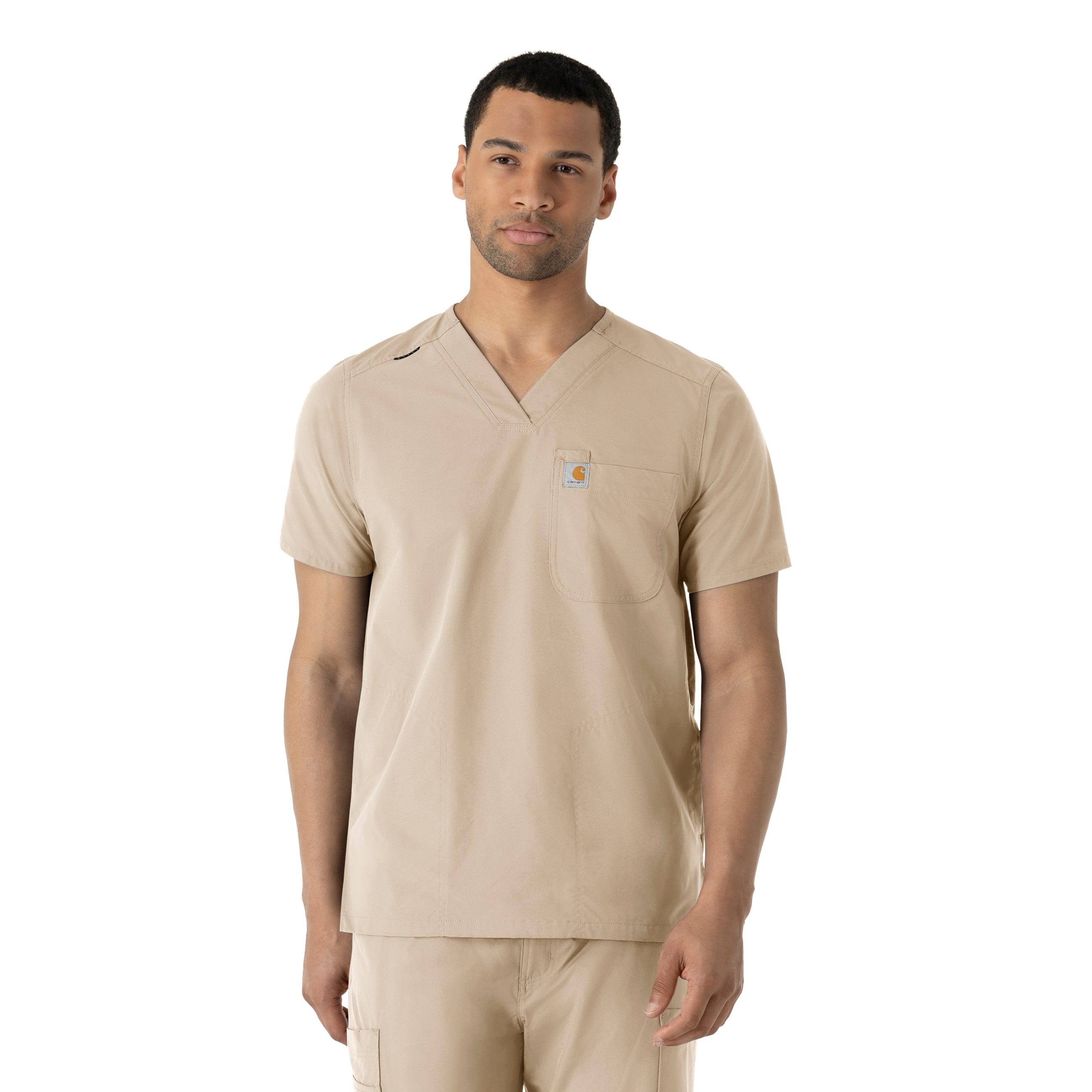 C16113 Carhartt Force Essentials Men's V-Neck Shirttail Scrub Top