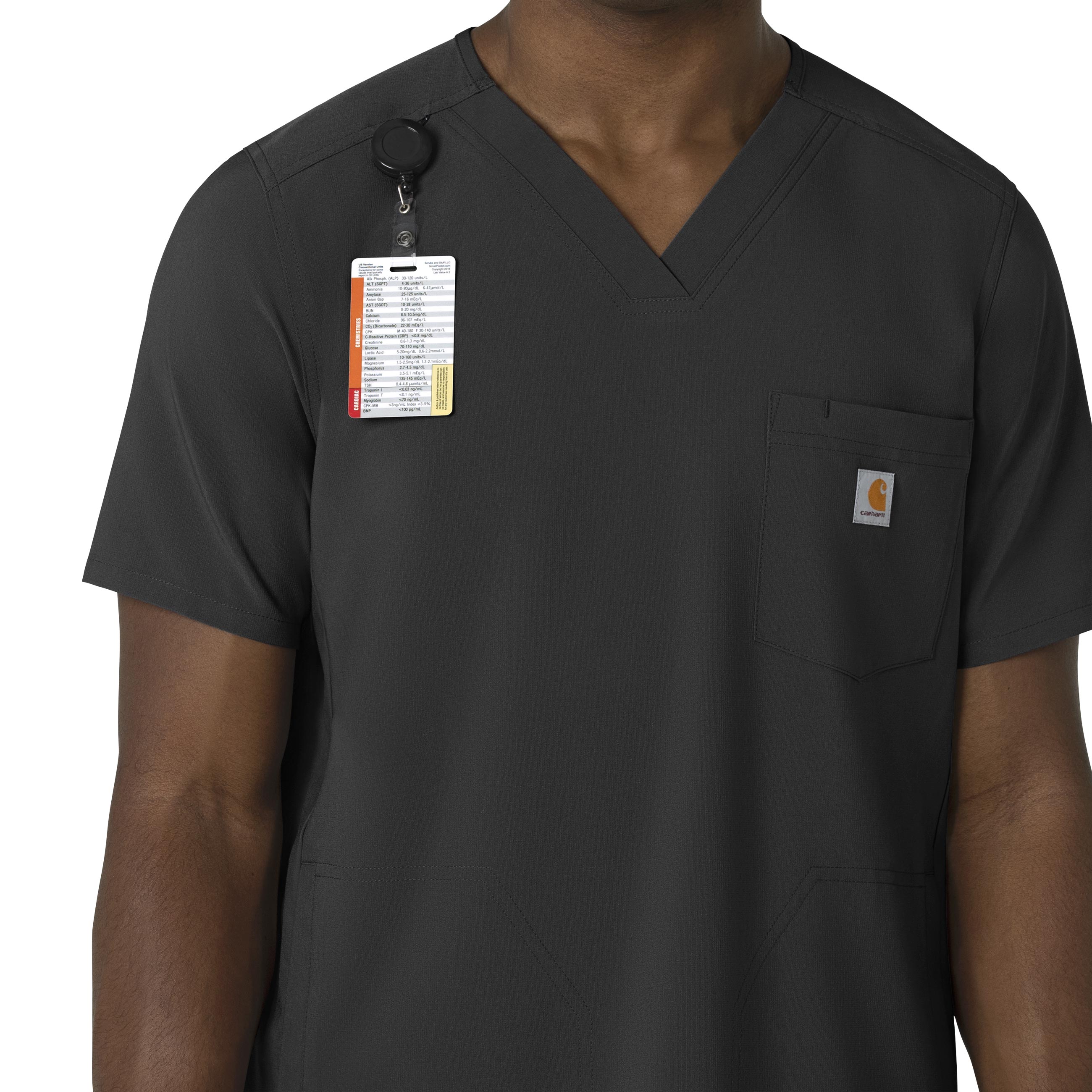 C16410 Carhartt Force Cross-Flex Men's V-Neck Scrub Top