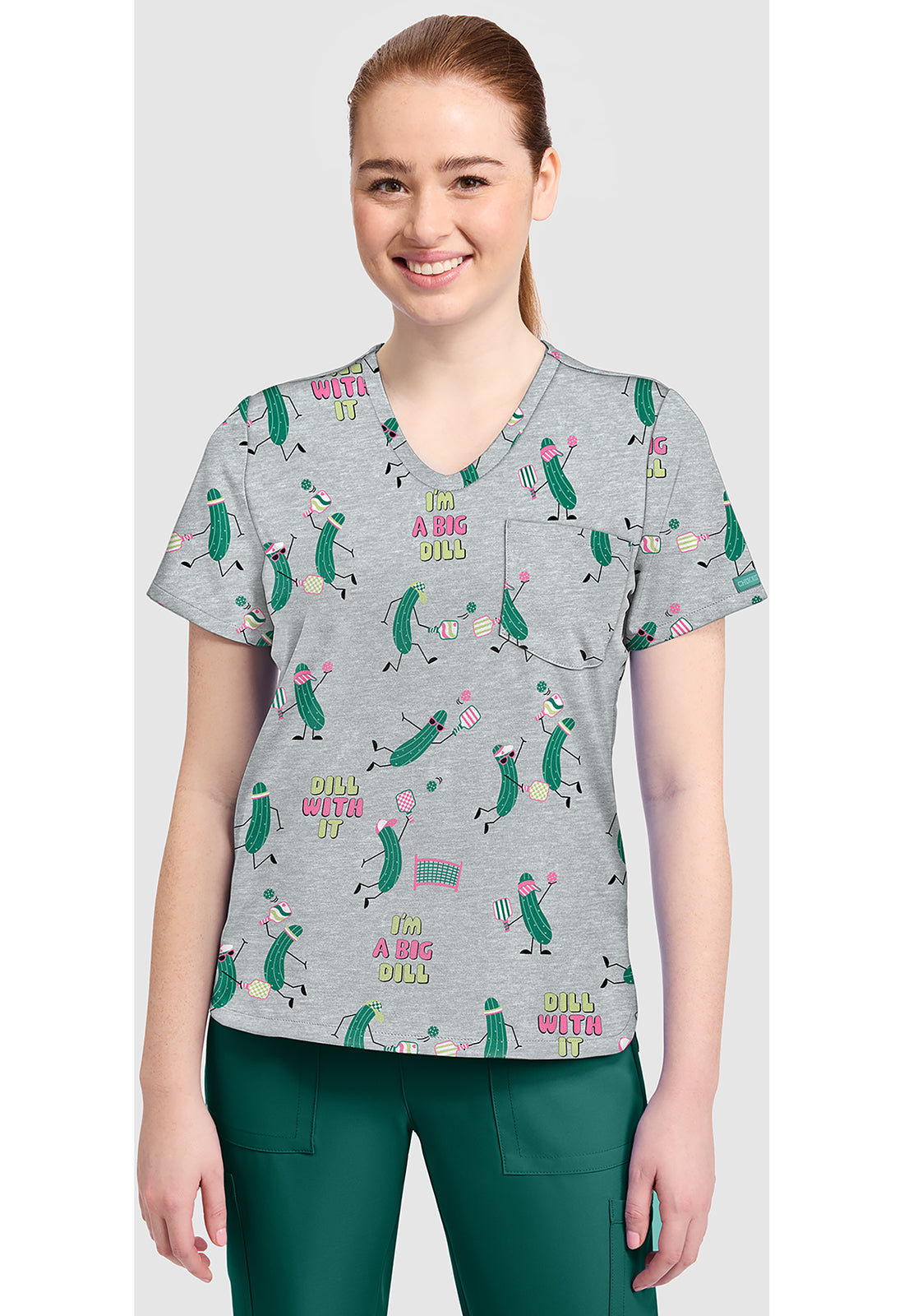 CK857 PBAL - Cherokee Print Top - I'm A Big Dill - Women's
