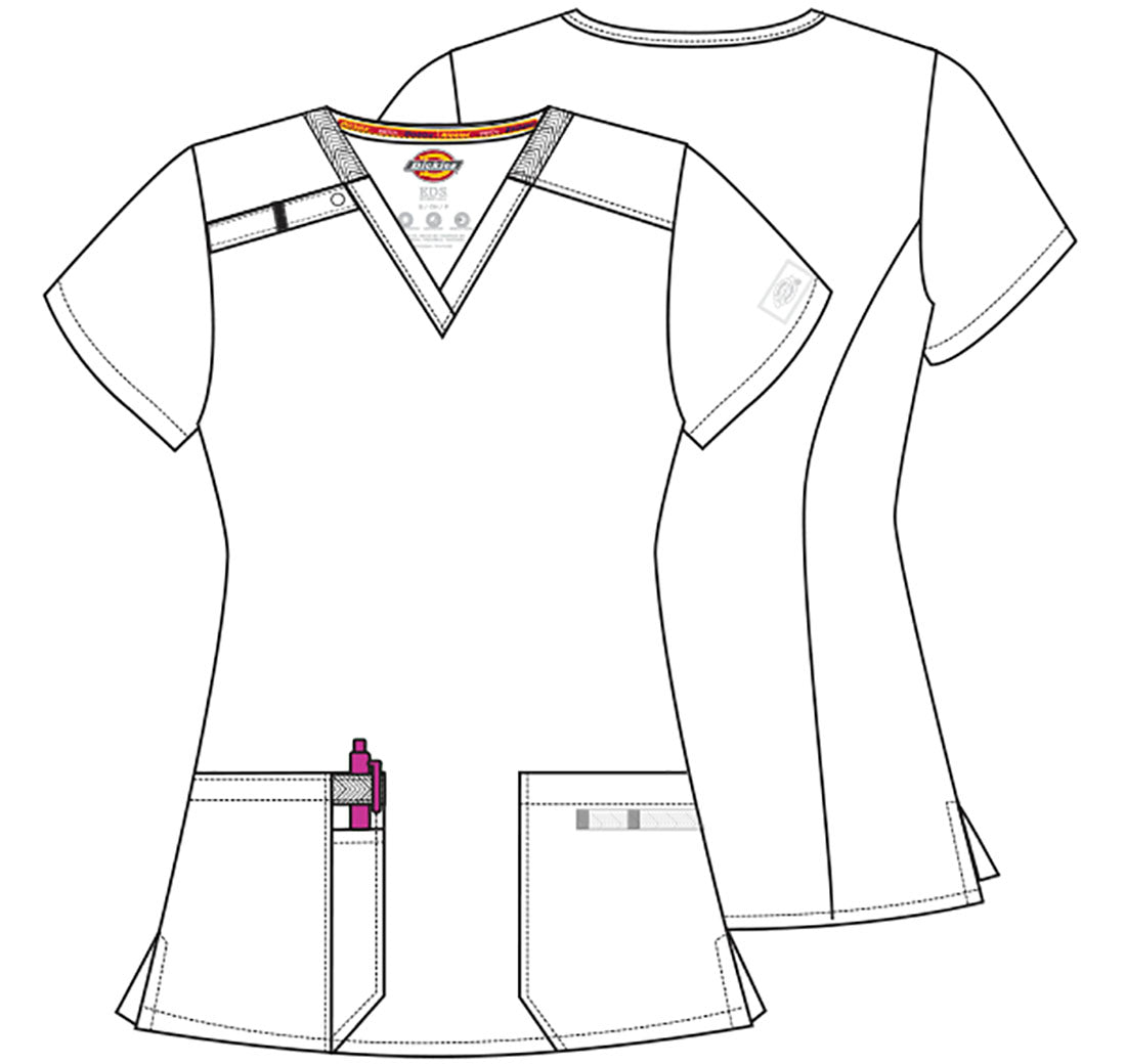 DK615 Dickies EDS Essential V-Neck Top