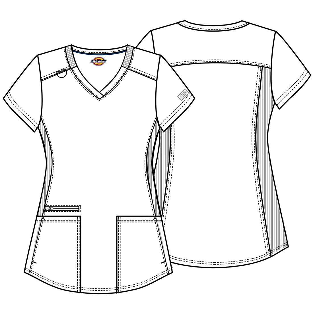 DK875 Dickie Balance V-Neck Top