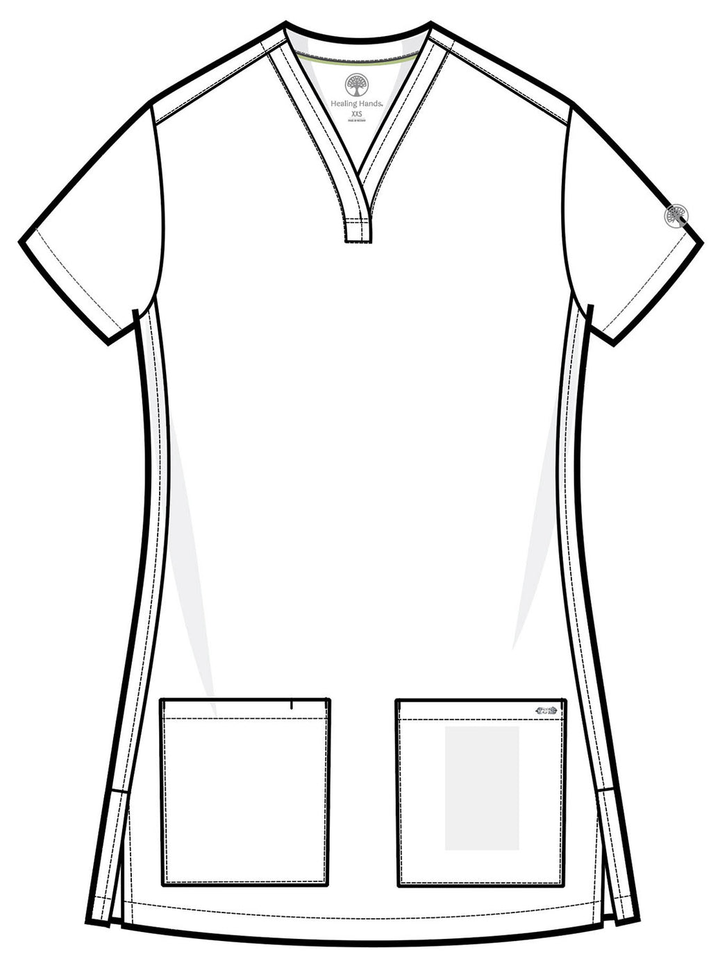 HH751 Healing Hands QUEST 3-Pocket Y-Neck Top - Womens