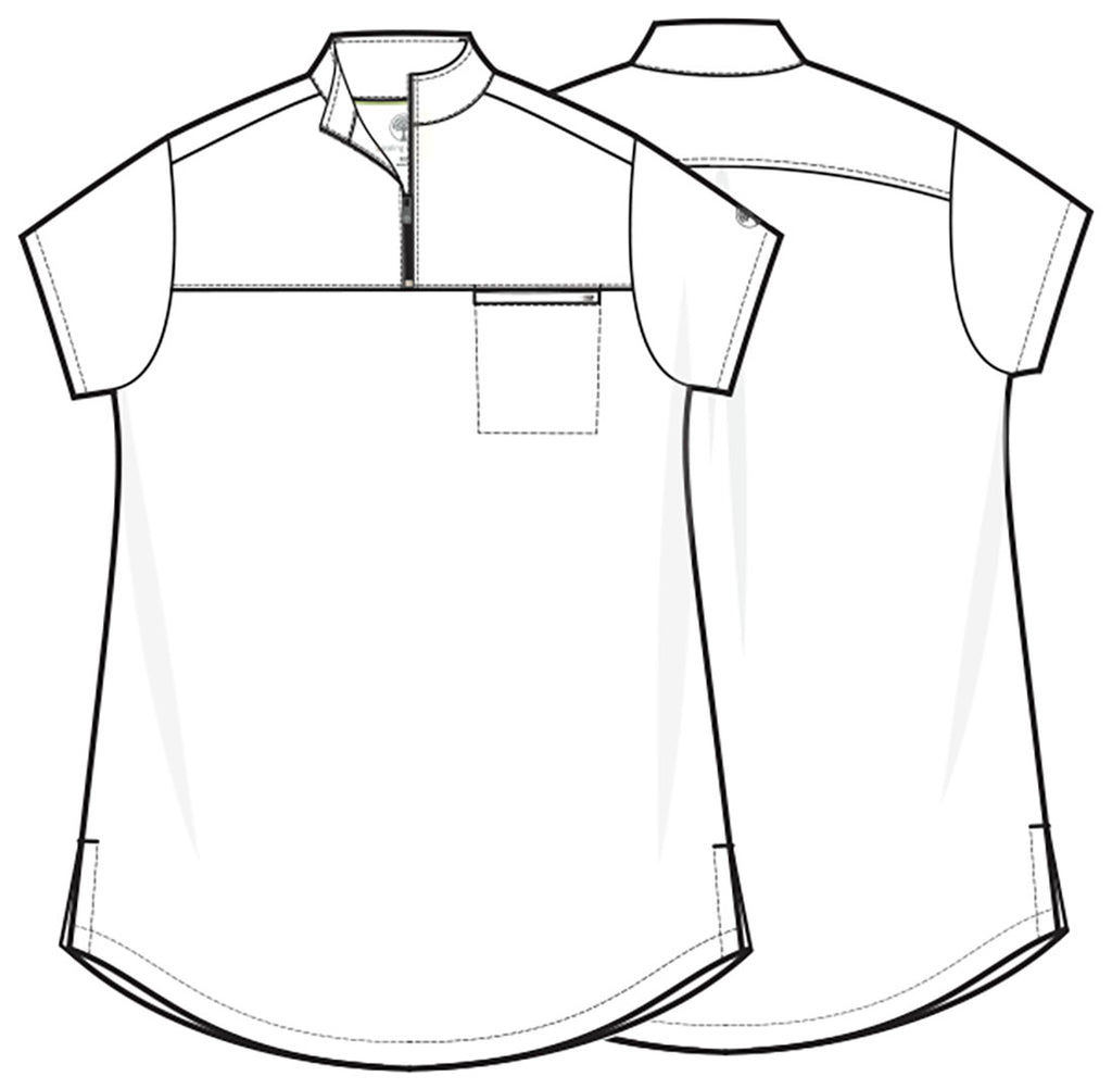 HH752 Healing Hands QUEST Partial Zip Stand Collar Top - Womens