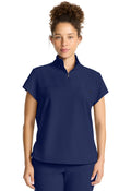 HH752 Healing Hands QUEST Partial Zip Stand Collar Top - Womens