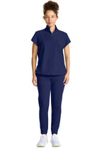 HH752 Healing Hands QUEST Partial Zip Stand Collar Top - Womens