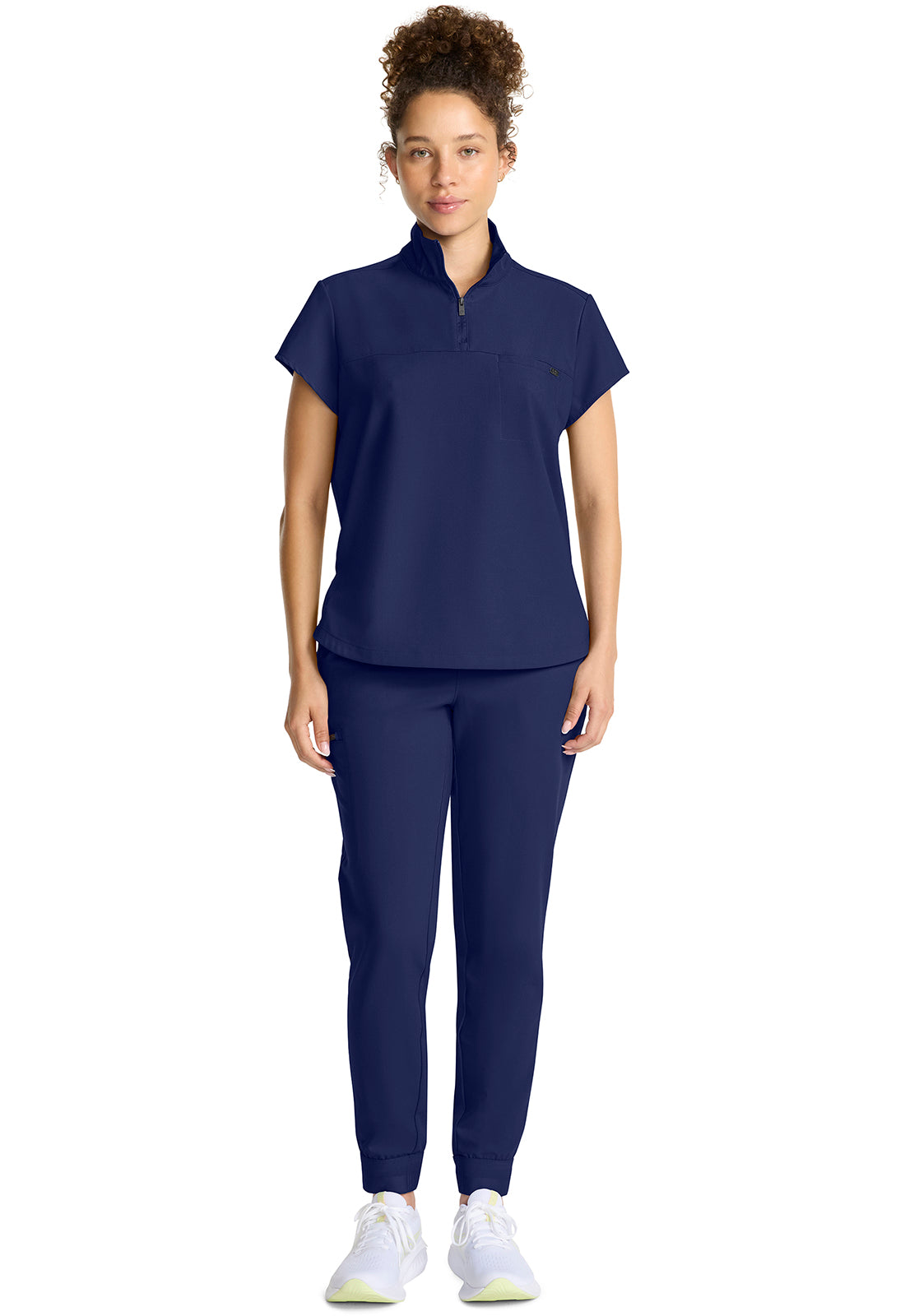 HH752 Healing Hands QUEST Partial Zip Stand Collar Top - Womens