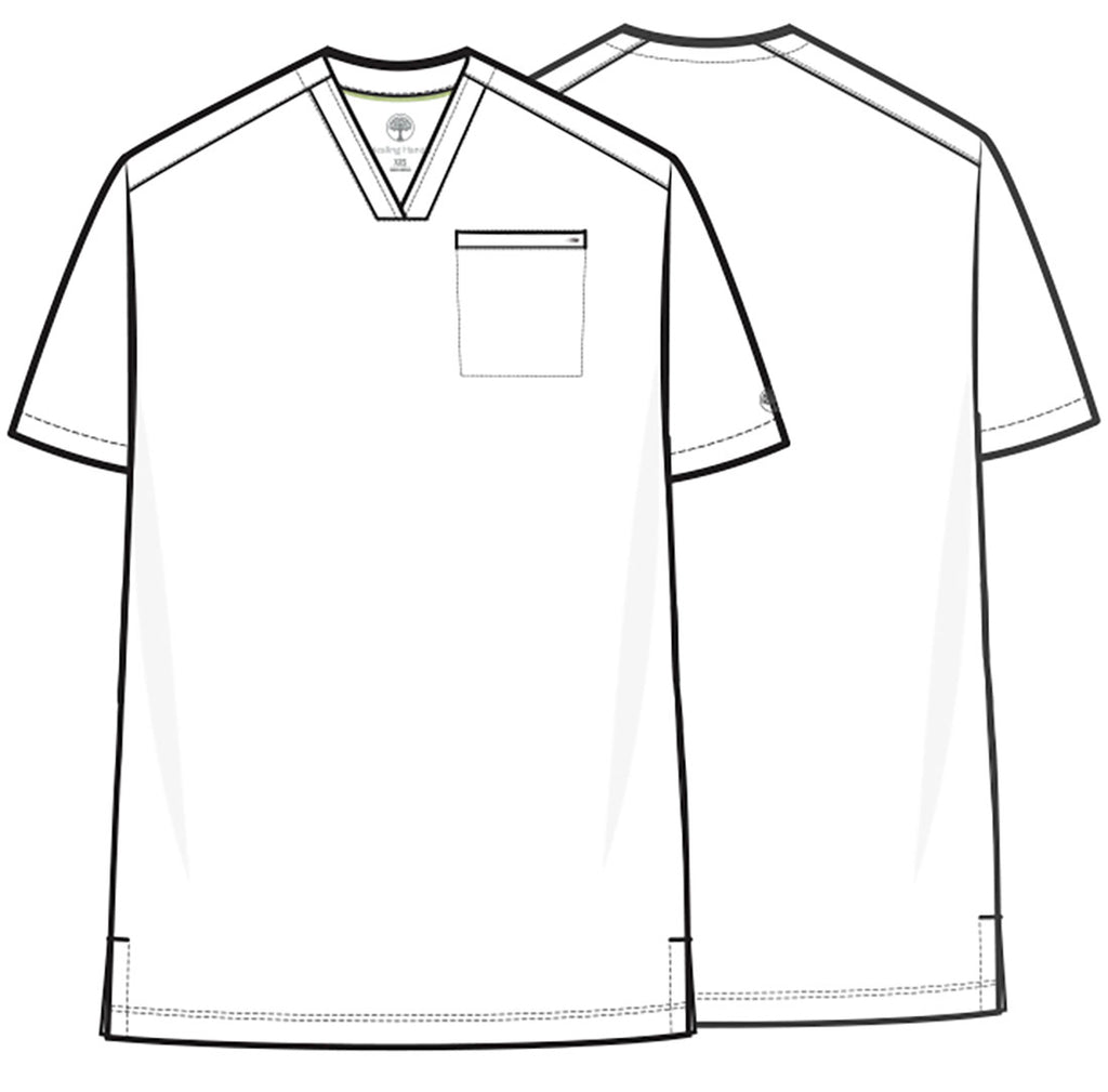 HH758 Healing Hands by Cherokee Men's Men's 1-Pocket V-Neck Top