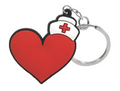 Key Chain PUFFY - Heart Shape with Nurses Cap