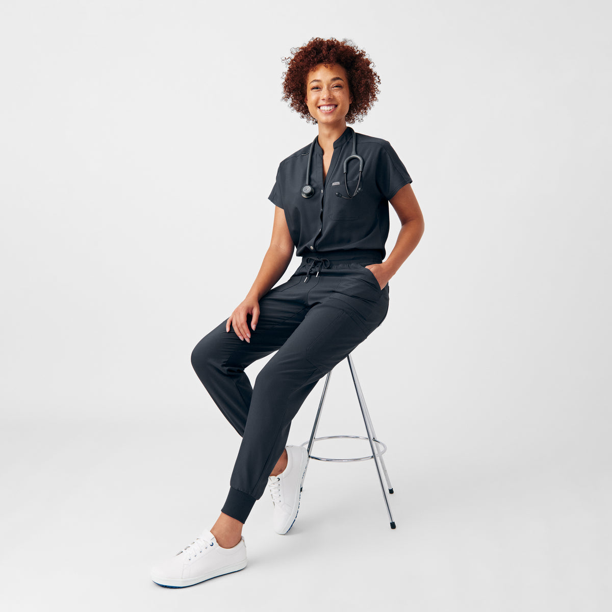 L0603 Landau Forward Women's 8-Pocket Cargo Jumpsuit - Womens