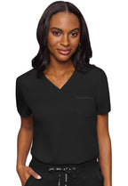 7448 Med Couture Touch V - neck Chest Pocket Top