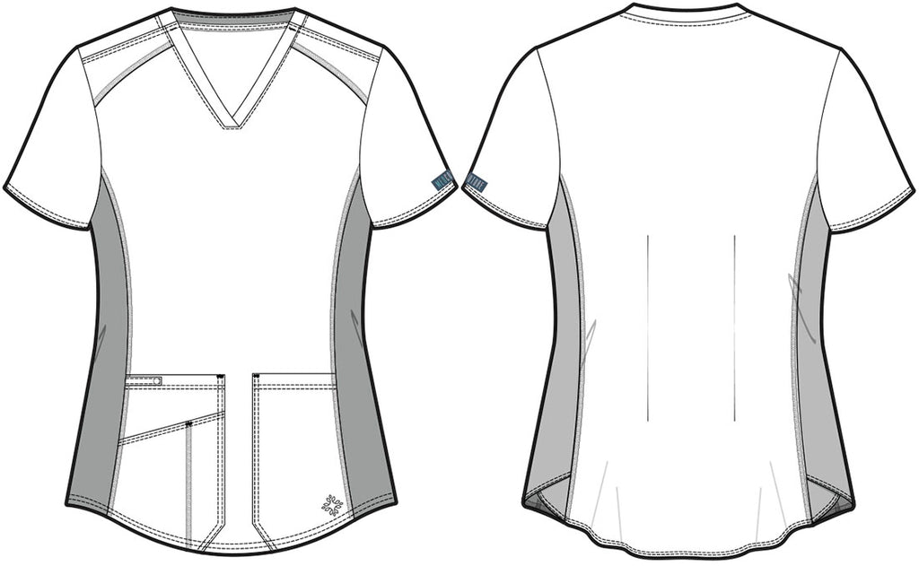 7459 Med Couture Touch V-Neck Shirttail Top