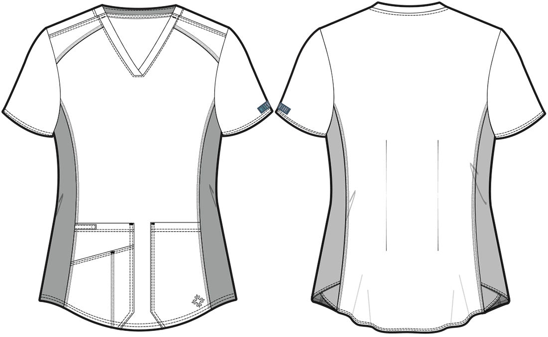 7459 Med Couture Touch V-neck Shirttail Top