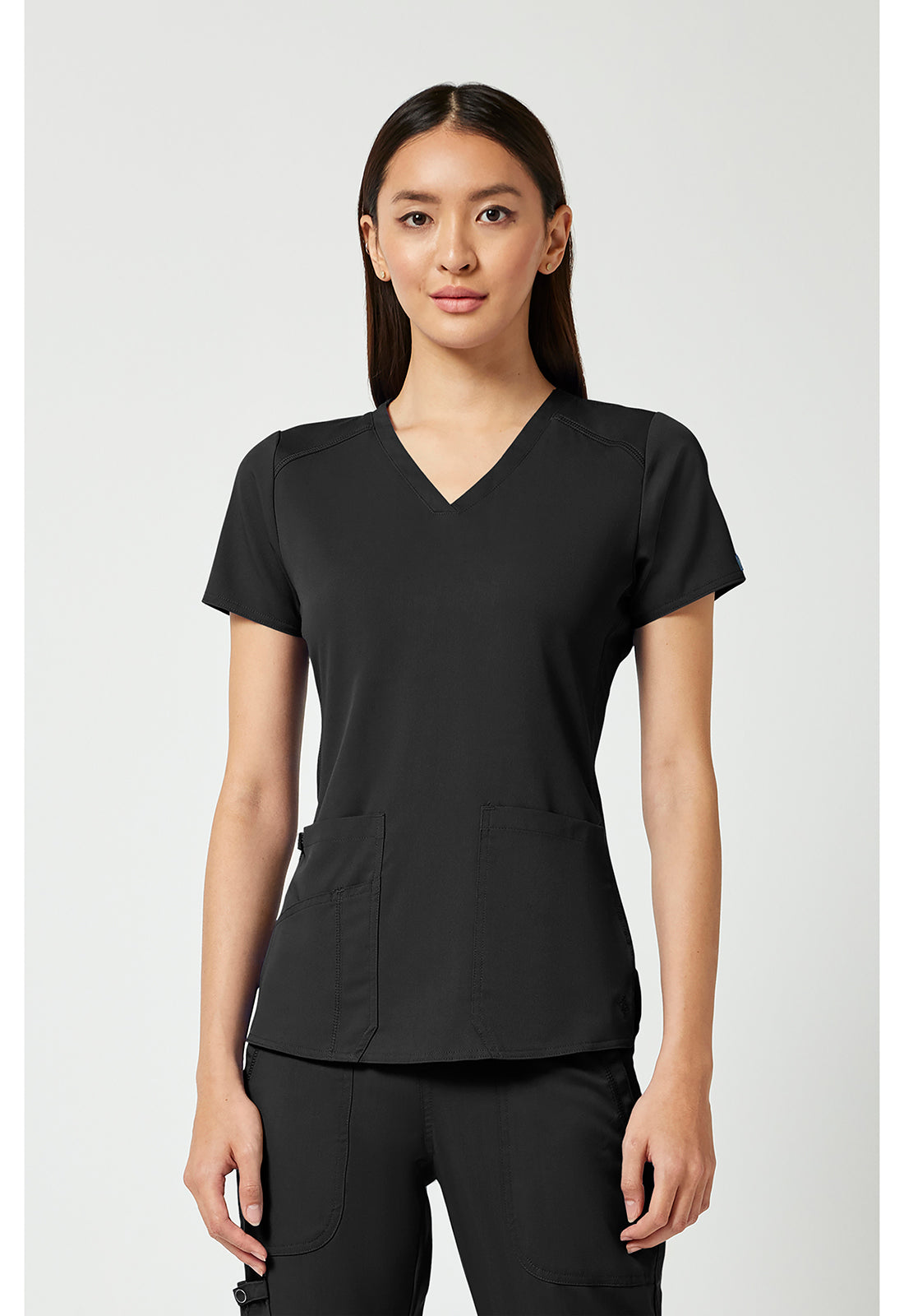 7459 Med Couture Touch V-Neck Shirttail Top