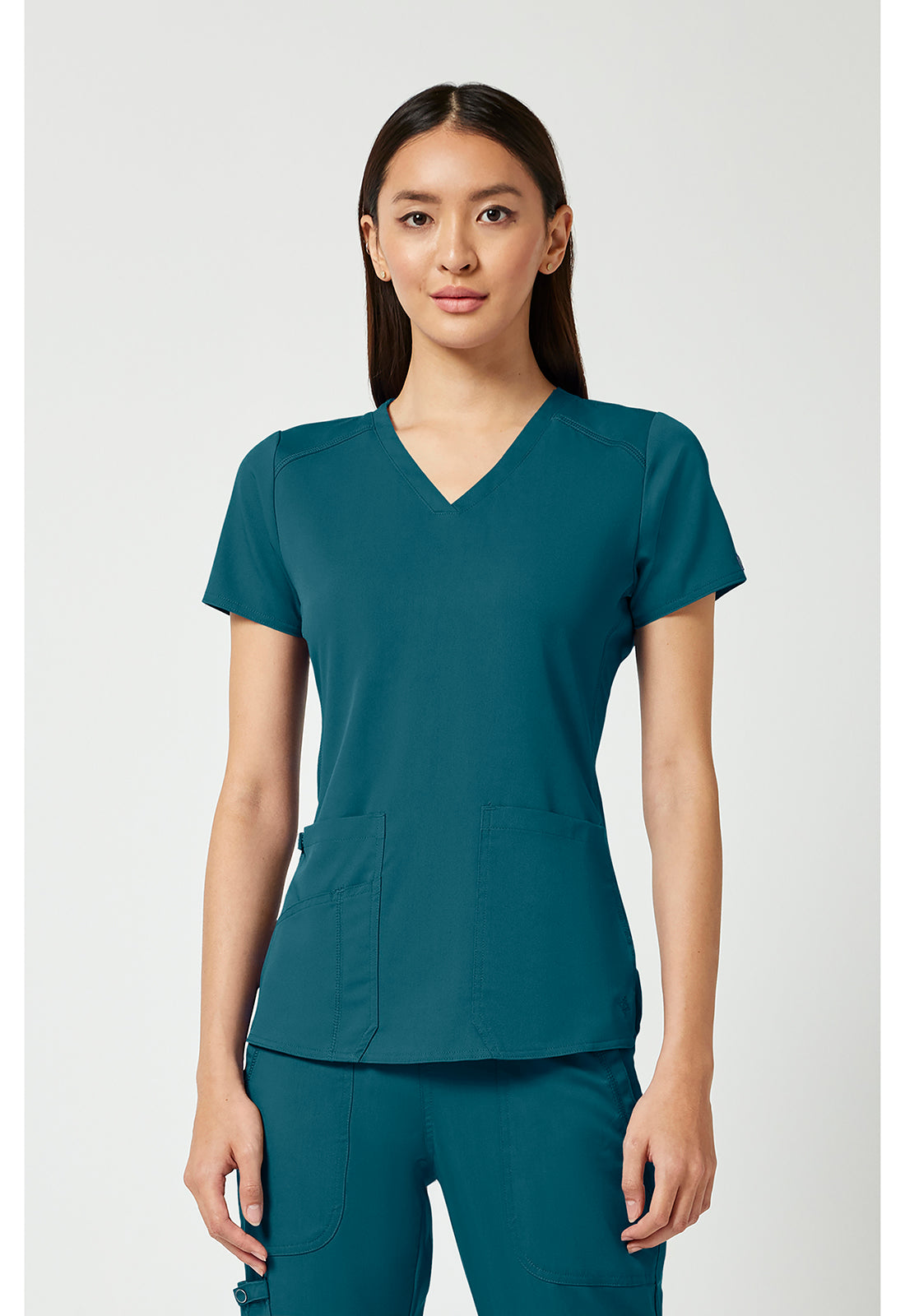 7459 Med Couture Touch V-Neck Shirttail Top