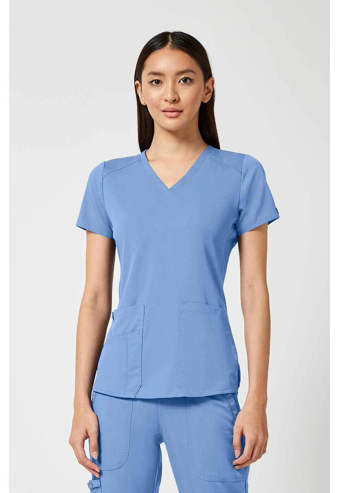 7459 Med Couture Touch V-Neck Shirttail Top