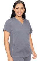 7459 Med Couture Touch V-Neck Shirttail Top
