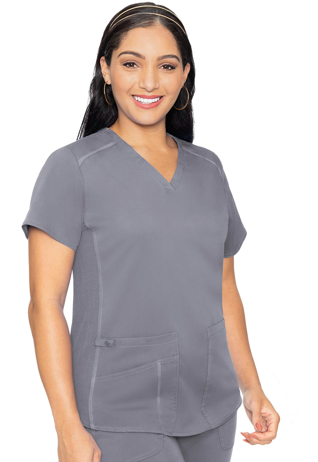 7459 Med Couture Touch V-Neck Shirttail Top