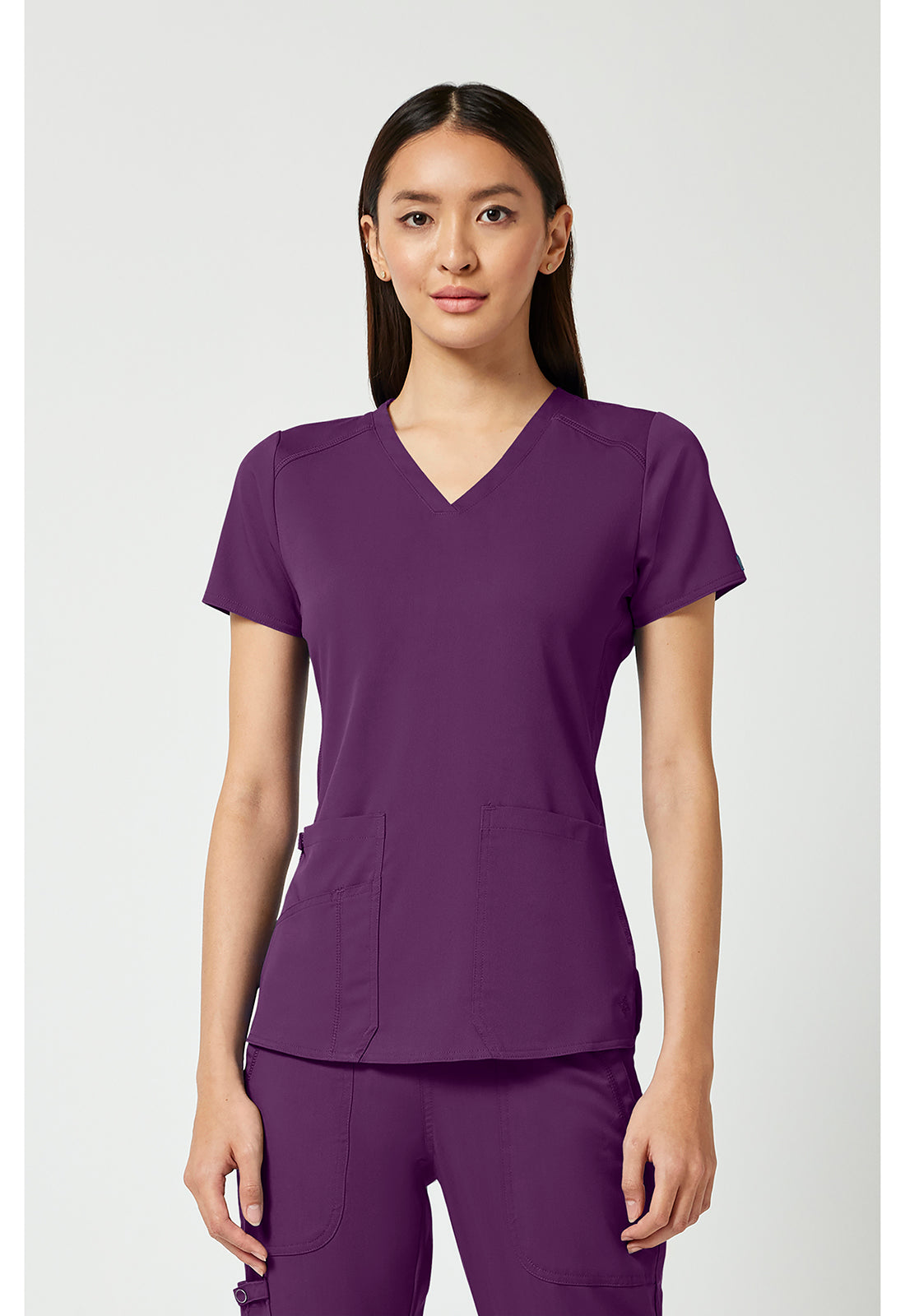 7459 Med Couture Touch V-Neck Shirttail Top