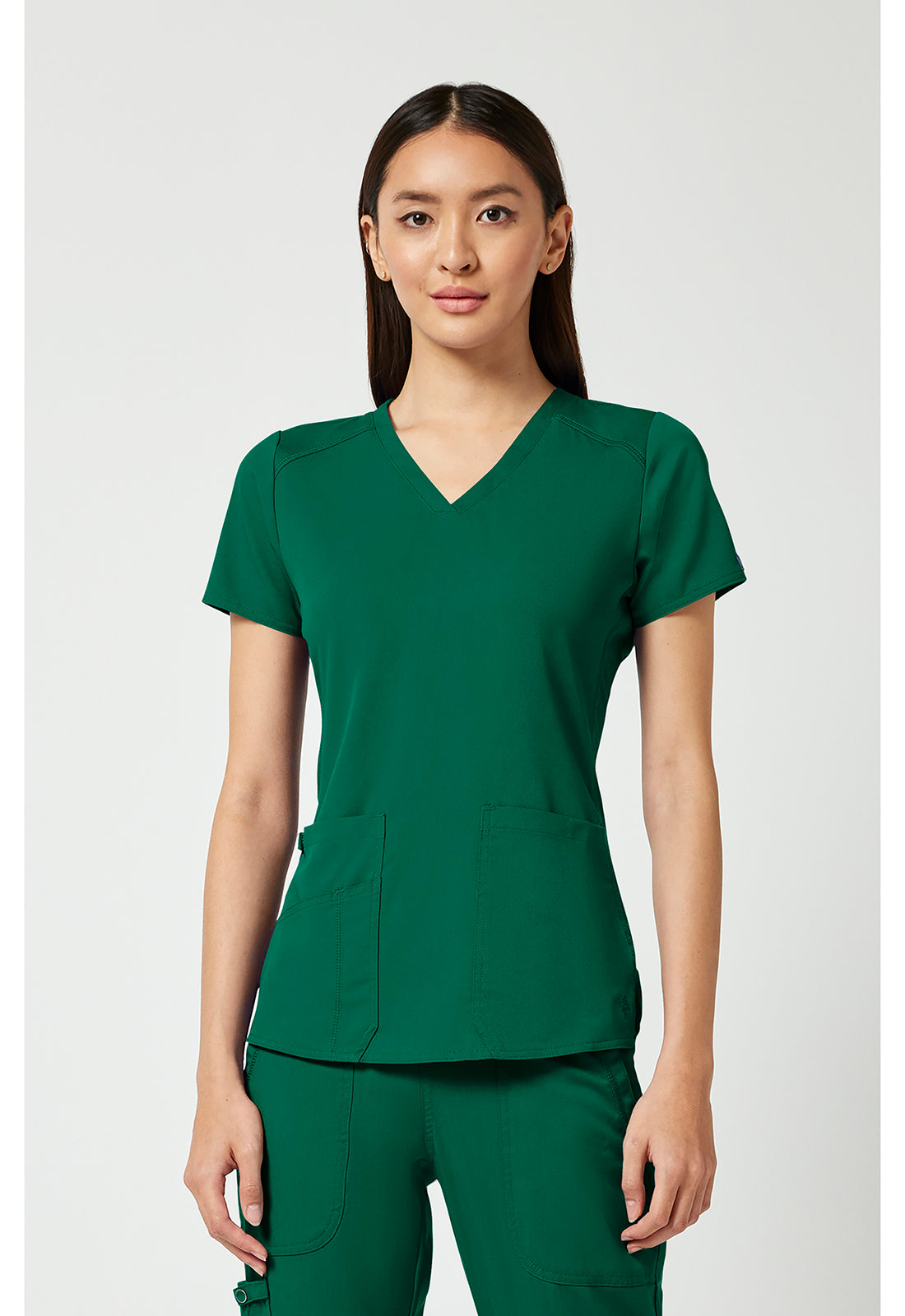 7459 Med Couture Touch V-Neck Shirttail Top