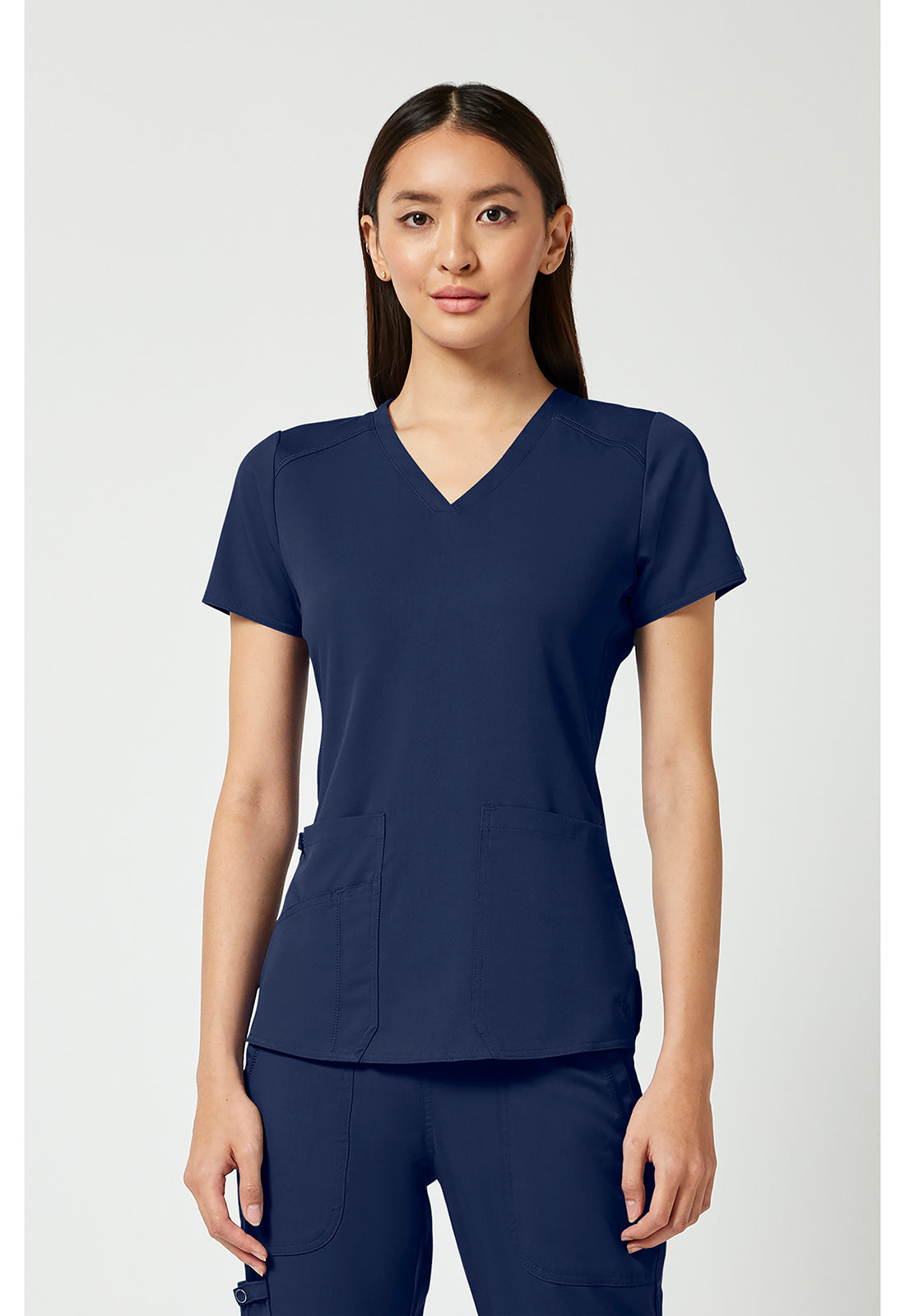 7459 Med Couture Touch V-Neck Shirttail Top